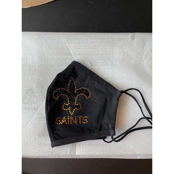 New Orleans Saints Bling Face Mask - Picture 2 of 10